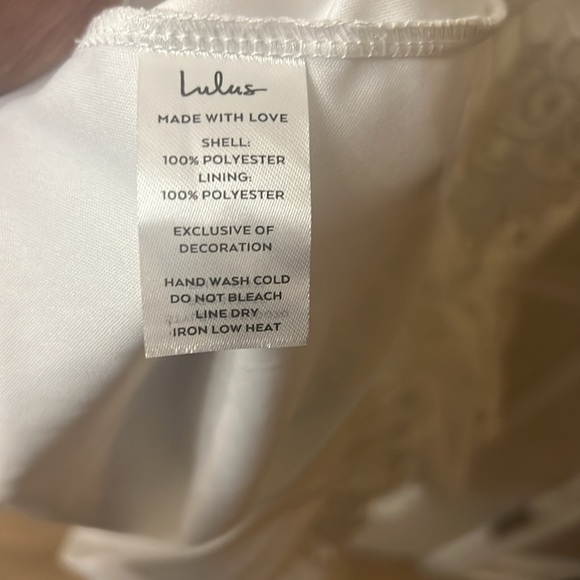 Lulu's White Sheath Dress Puff Sleeve Scoop Neck - Picture 10 of 10